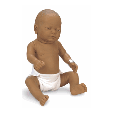 Doll Newborn Medium Brown Girl 21"
