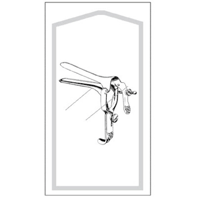 Double Blade Duckbill 7/8" X 4", Medium Pederson Vaginal Speculum 25/Bx
