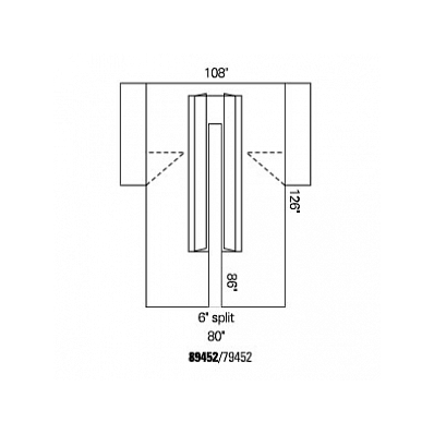 Drape, Cardio, Split, 108"X80"X126", Sterile