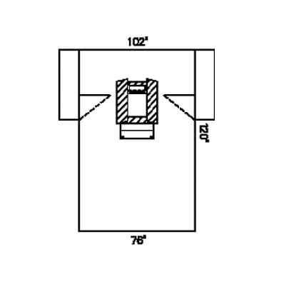 Drape, Chole, 102x76x120, Ab Fen, Sterile - M