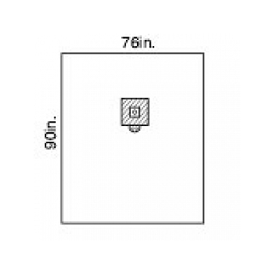 Drape, Eent, 76" X 90", Fenestrated, Sterile