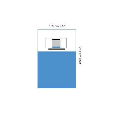 Drape, Eye Pack Nw/Plas Incise Blu 65"X100" (