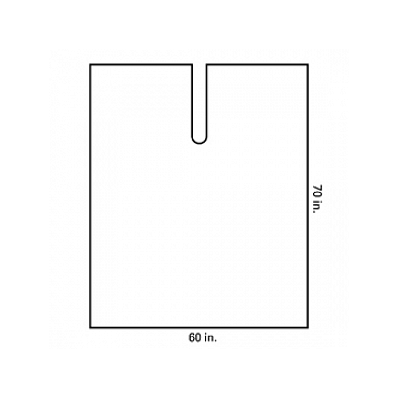 Drape, Kc100, Impervious, Split 60"X70" - Med