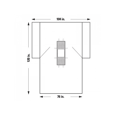 Drape, Kc100 Lap / Chol, 104"X76"X120" - Medl