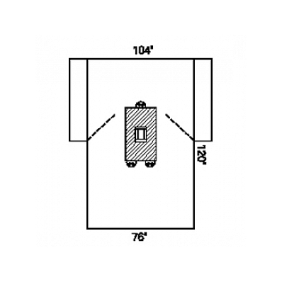 Drape, Lap, 100x72x124", Trough, Fenestrated