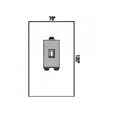 Drape, Lap, 104x76x120, Fenestrated, Sterile