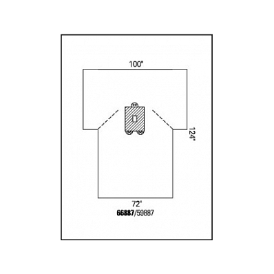 Drape, Lap, Ped, 100"X72"X124", Sterile - Med