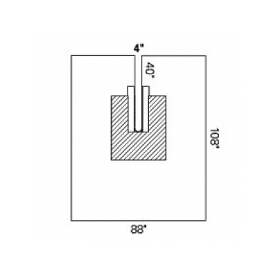 Drape, Ortho, U, 88x108, Split, 4x40, Sterile