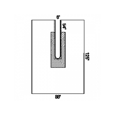 Drape, Ortho, U, 88x125, Split, 6x54, Sterile