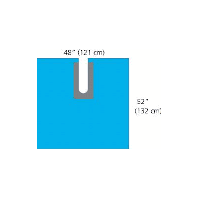 Drape, Poly U Plas Blu 47x52 (10/Bx) - - Med