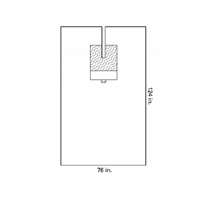 Drape, Split, Eent, 76" X 124", Fen, Sterile