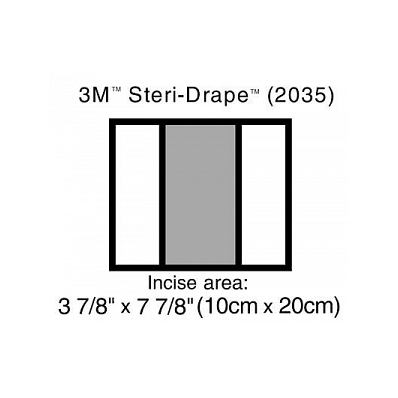 Drape, Steridrape 2, Incise, 3 7/8"X7 7/8" -