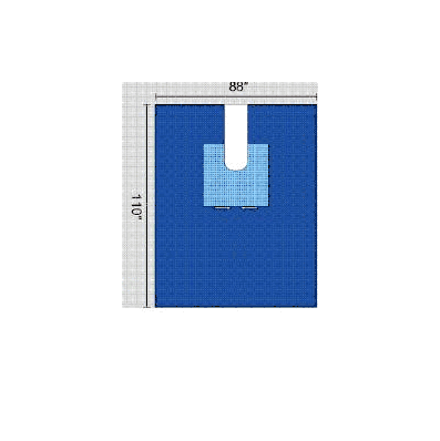 Drape, Surg Ortho U Str 188x110 (18/Cs) - -