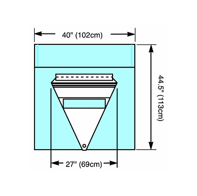 Drape, Under-butt, W/Fluid Cntrl Pouch - Medl