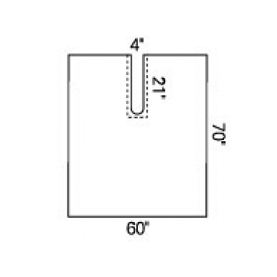 Drape, Univ, Split, Impervious, 60x70, Ster -