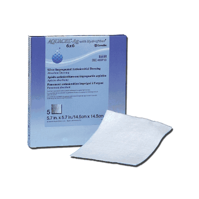 Dressing, Aquacel, Ag, Silver, 3/4"X18" - Med