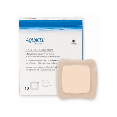 Dressing, Aquacel Foam, Adhesive, 4"X4" - Med