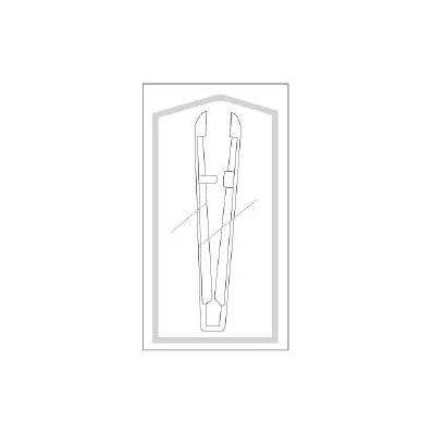 Dressing Forceps Tweezer Type Straight 5 Inch