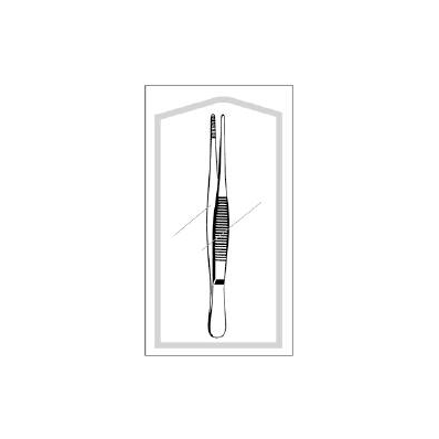 Dressing Forceps Tweezer Type Straight 5 Inch