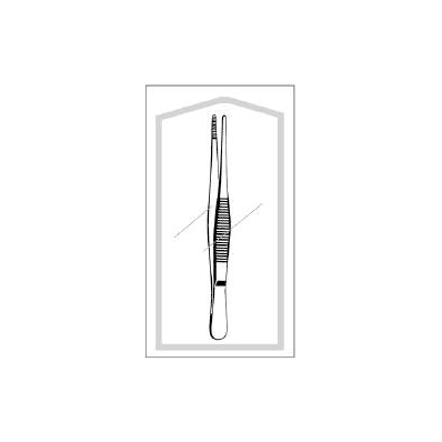 Dressing Forceps Tweezer Type Straight 5 Inch