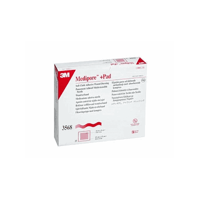 Dressing, Medipore+Pad, Soft, Adh, 6" X 6" -