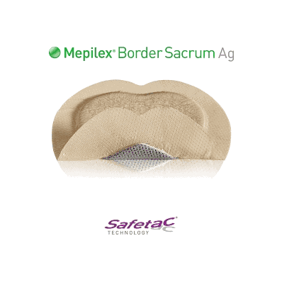 Dressing, Mepilex, Border, Ag, 7.2x7.2", Scrm