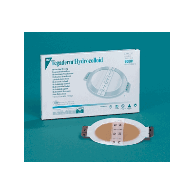 Dressing, Tegaderm, Hydrocol, Oval, 4x4 3/4"