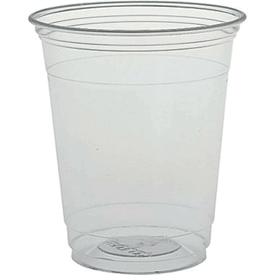 Drinking Cup 12 oz. Without Graduations, Clear, 50/sleeve, 20 sleeves/cs (1000/cs)