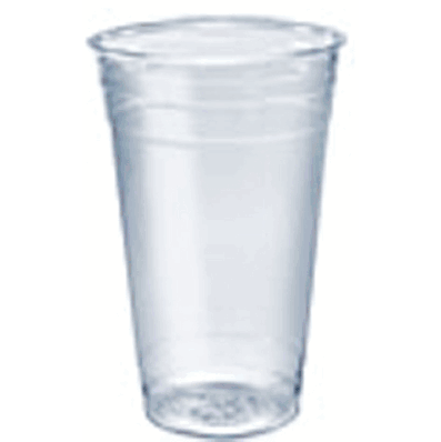 Drinking Cup 24 oz. Without Graduations, Clear, 50/sleeve, 12 sleeves/cs (600/cs)