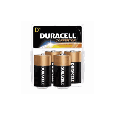 Duracell Coppertop Alkaline Battery D 1.5 V