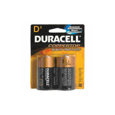 Duracell Coppertop Alkaline Battery D - Batt
