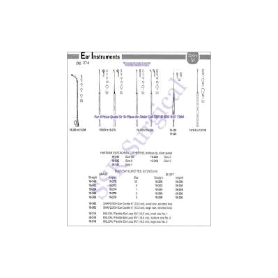Ear Curette Single-ended Size 0 Angled, Sharp