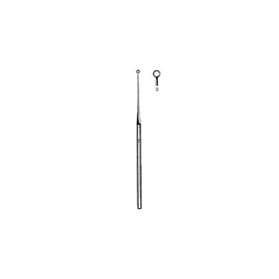 Ear Curette Single-ended Size 3 Straight, Sha