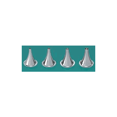 Ear Specula Set Size 1 To 4 Chrome Metal 4.5,