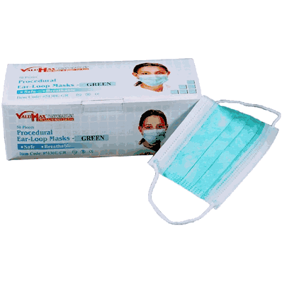 Earloop Masks, color Green