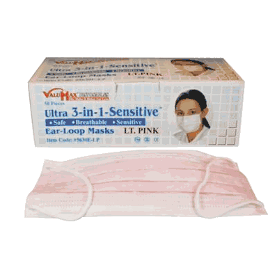 Earloop Masks, color Light Pink