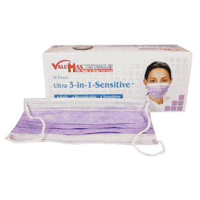 Earloop Masks, color Purple