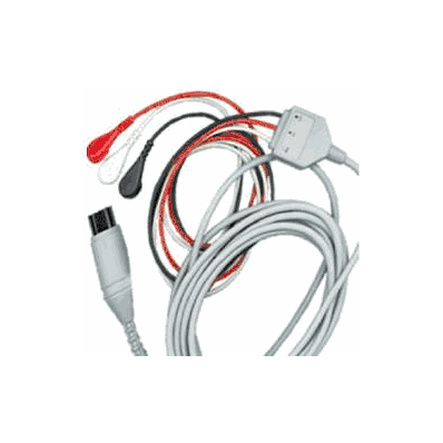 Ecg Cable One Piece, 3 Lead, 6 Pin, Ra Connec