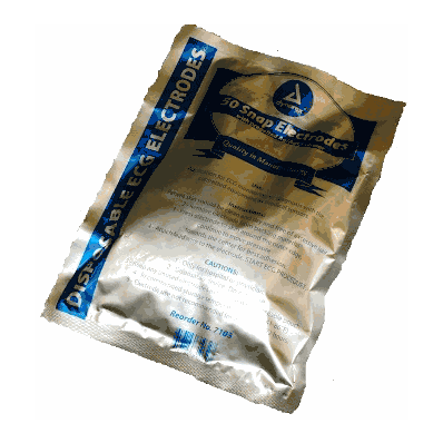 ECG Snap Electrodes, 50mm x 55mm, 2/strip, 25