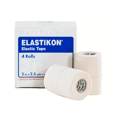 Elastikon Cotton 4" x 5 yd, WHITE elastic tape