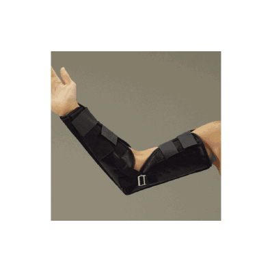Elbow splint, small, leatherette, contact closure