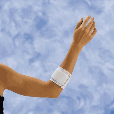 Elbow support, small, tennis style, foam, contact closure