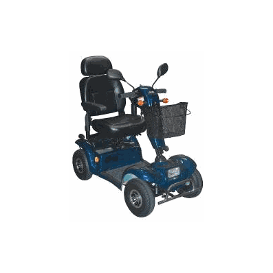 Electric Scooter 4 Wheel Blue - Scooter, 4-wh
