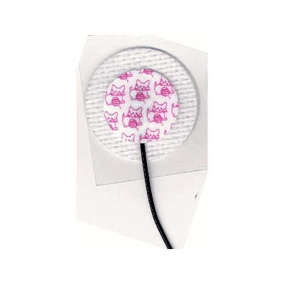 Electrode, Ecg, Foam, 1"Rnd, Wired, Kittycat