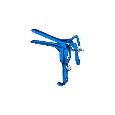 Electrosurgical Vaginal Speculum Pederson, Large 4-3/4 x 1" Blue, with PSE Tube