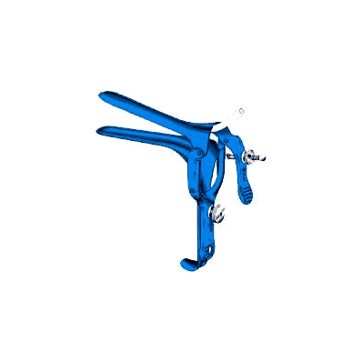 Electrosurgical Vaginal Speculum Pederson, Small 3 x 1/2" Blue, with DSE Loop