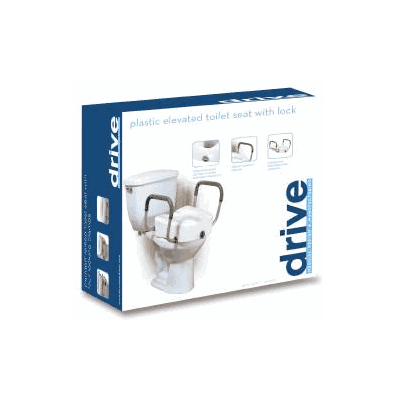 Elevated Toilet Seat Premium White 300 Lbs -