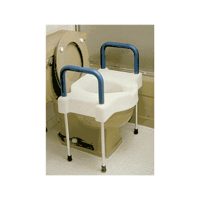 Elevated Toilet Seat W/Safety Bars By Alimed
