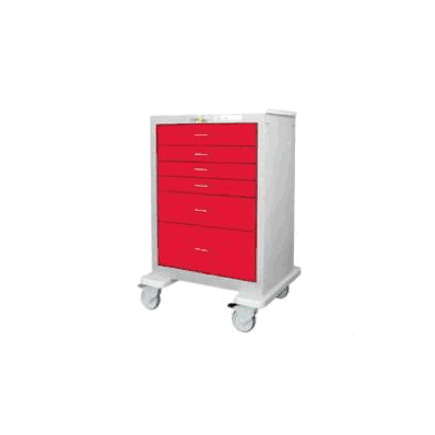 Emergency Cart 31.5 X 43.25 X 24.25 Inch 6 Dr