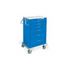 Emergency Cart, 6-drawer, steel with keylock, 5" casters (4-3" drawers, 1-6", 1-9"), color: blue, sold as each by Waterloo industries UTBKU-333369-ELB<br><br><font color="red"><b>BACK TO THE PRODUCT TABLE, <a href="https://www.aaawholesalecompany.com/furnishings-medical-and-utility-carts-medical-and-utility-carts-by-waterloo-industries.html">CLICK HERE</a></b></font>
